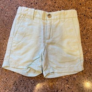 Janie and Jack Mint Green Linen-Blend Shorts